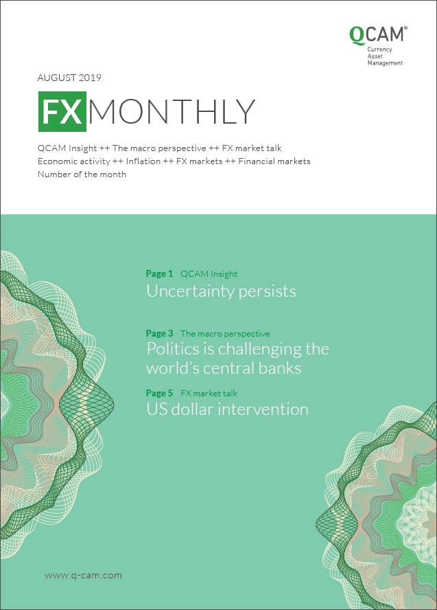 Uncertainty persists. Politics is challenging the world's central banks. US dollar intervention